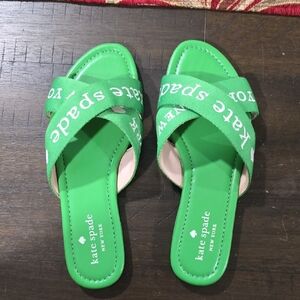 Kate Spade Vibrant Green Slide Sandals